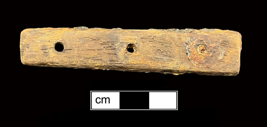 Image of wood knife handle.