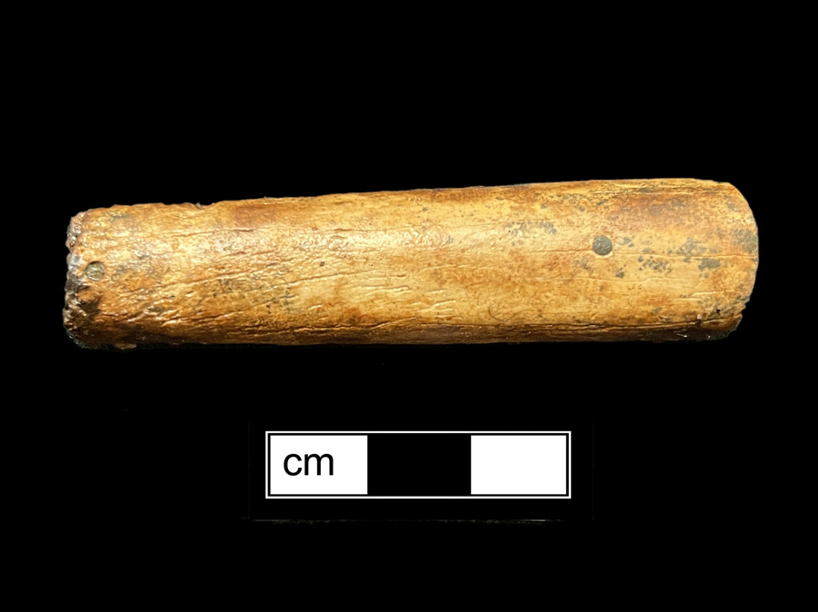 Image of bone knife handle.