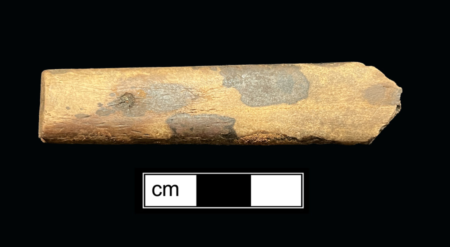 Image of bone knife handle.