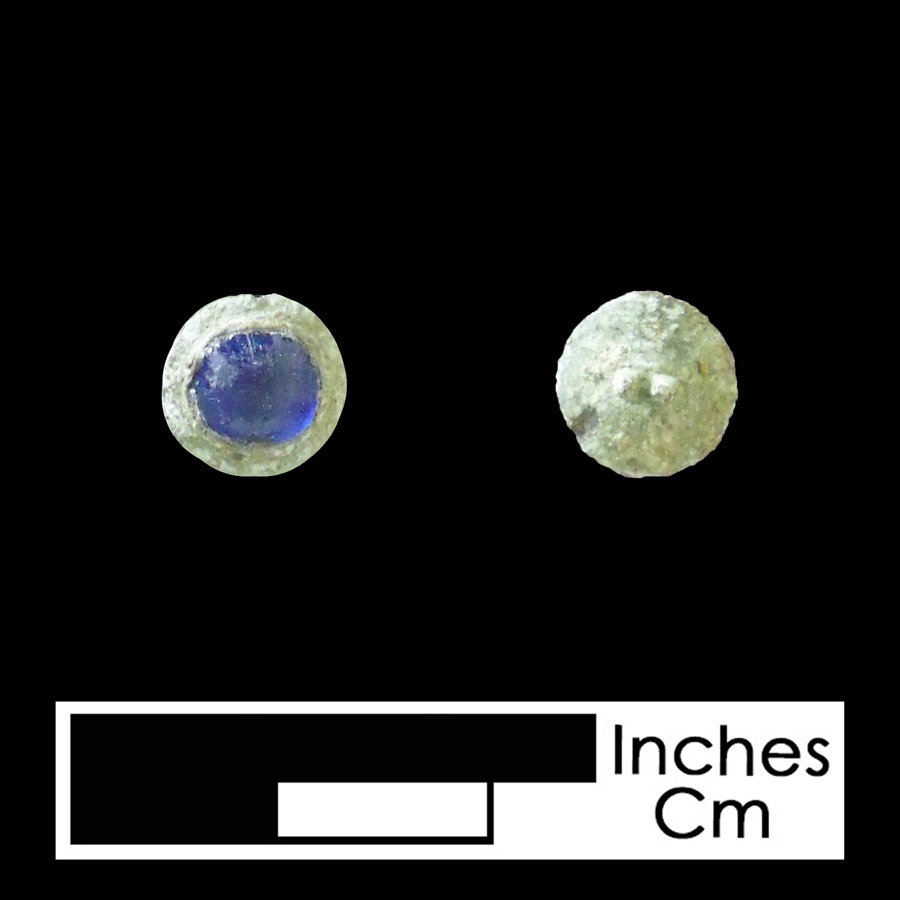 Image of copper alloy linked button.