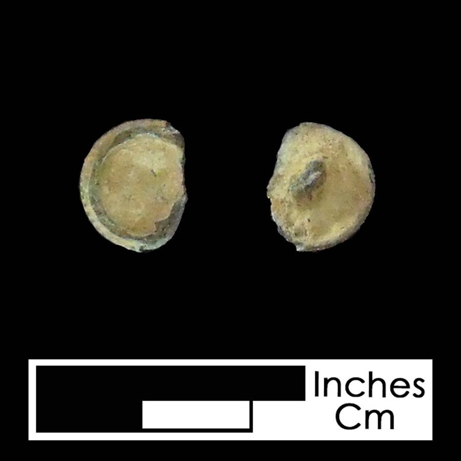 Image of pewter linked button.