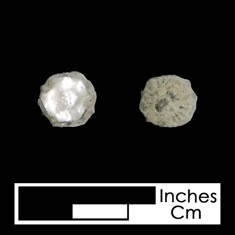 Image of copper alloy linked button.