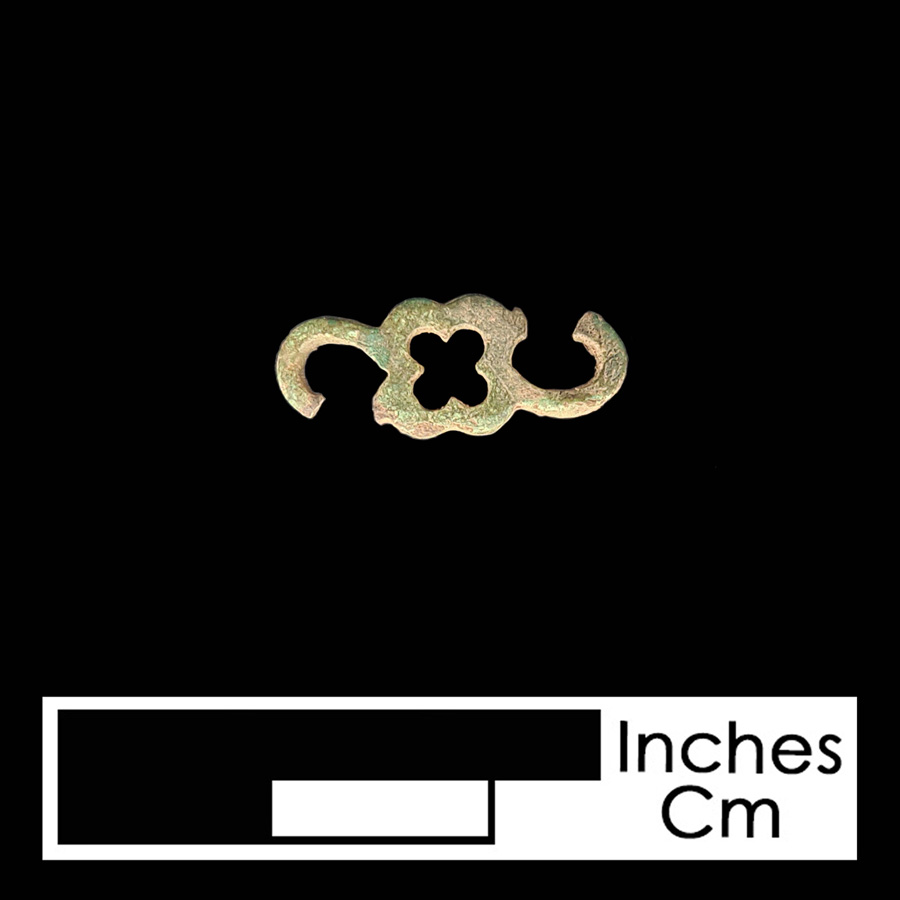 Image of copper alloy linked button.