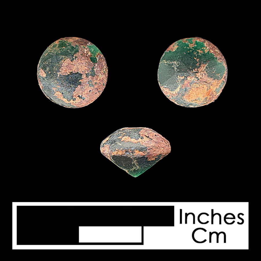Image of glass linked button.