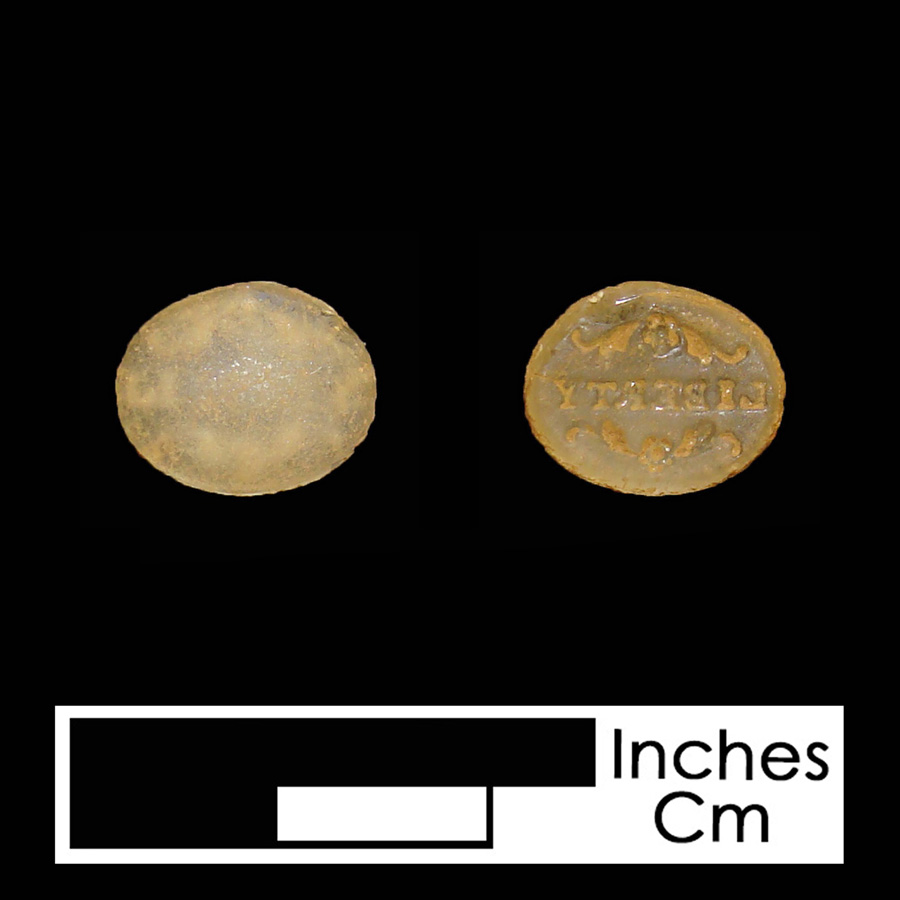 Image of glass linked button.