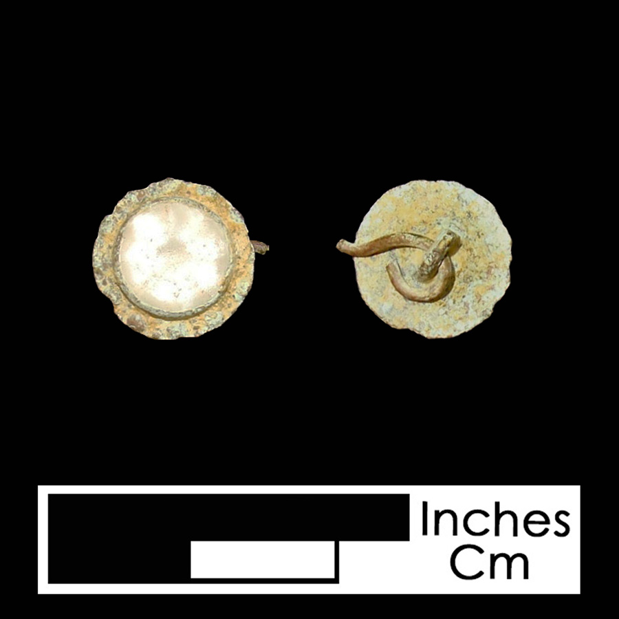 Image of copper alloy linked button.