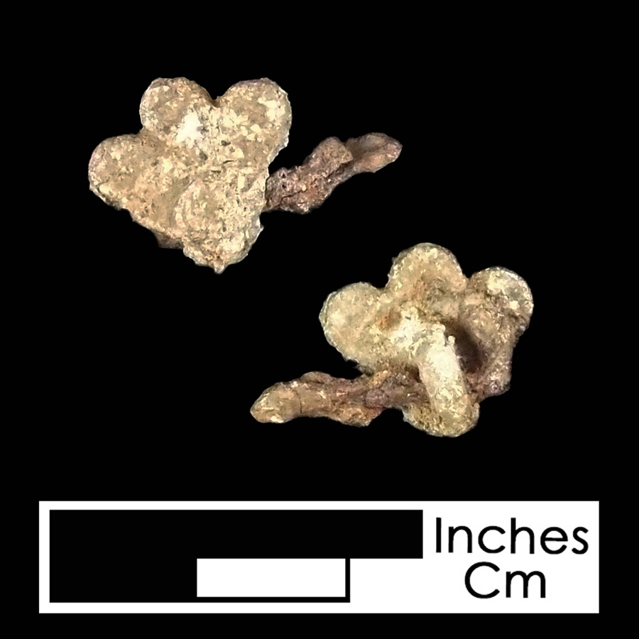 Image of pewter linked button.