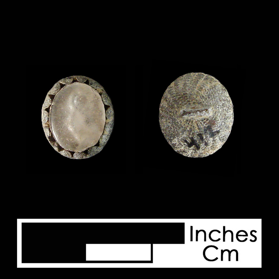 Image of copper alloy linked button.