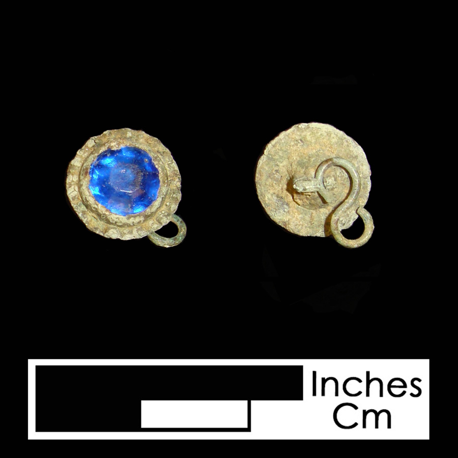 Image of copper alloy linked button.