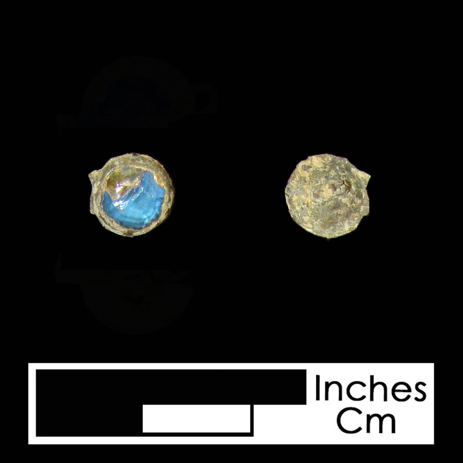 Image of copper alloy linked button.