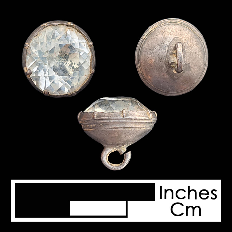 Image of silver/Bristol stone linked button.