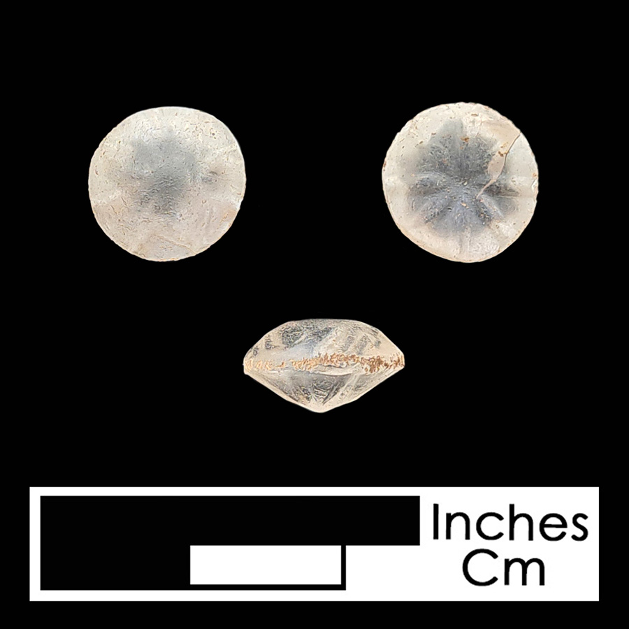 Image of glass linked button.