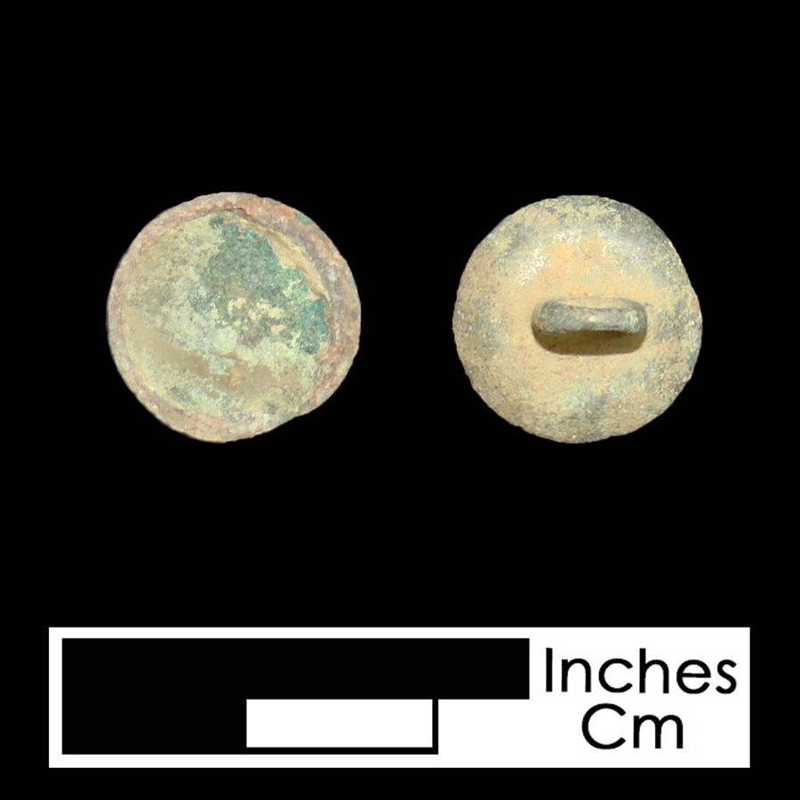 Image of copper alloy linked button.