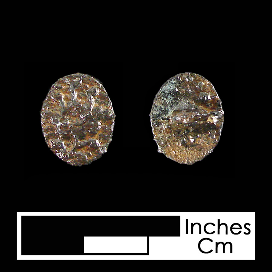 Image of pewter linked button.