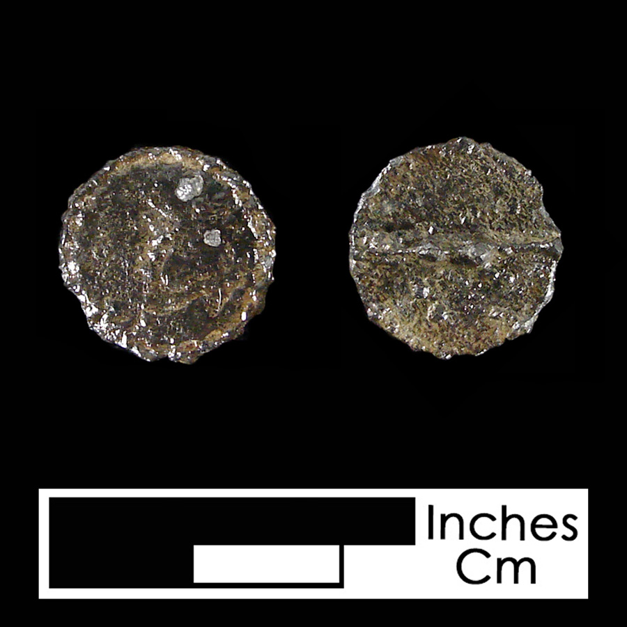 Image of pewter linked button.