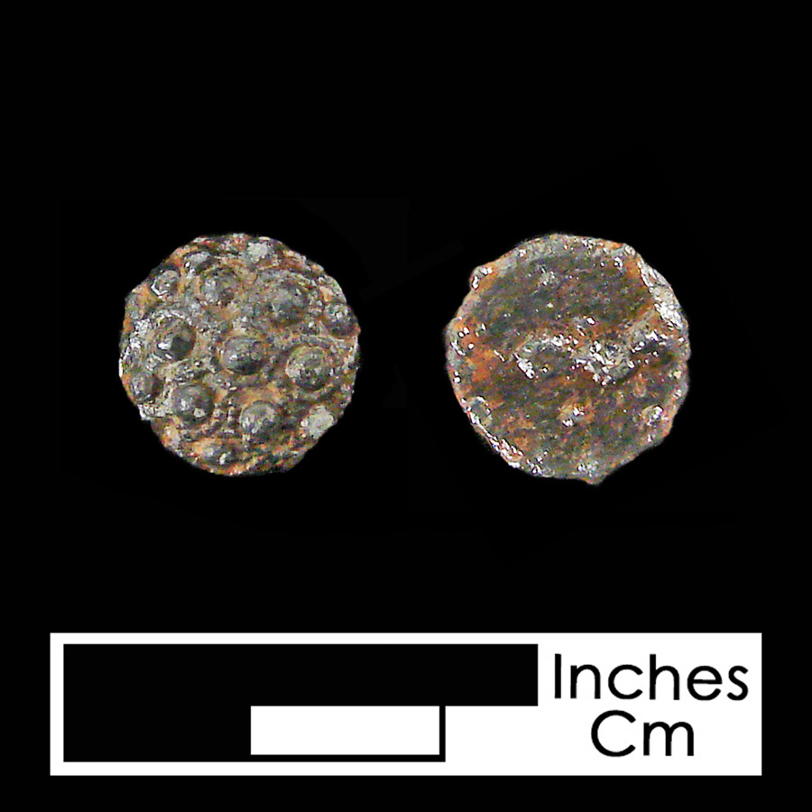 Image of pewter linked button.