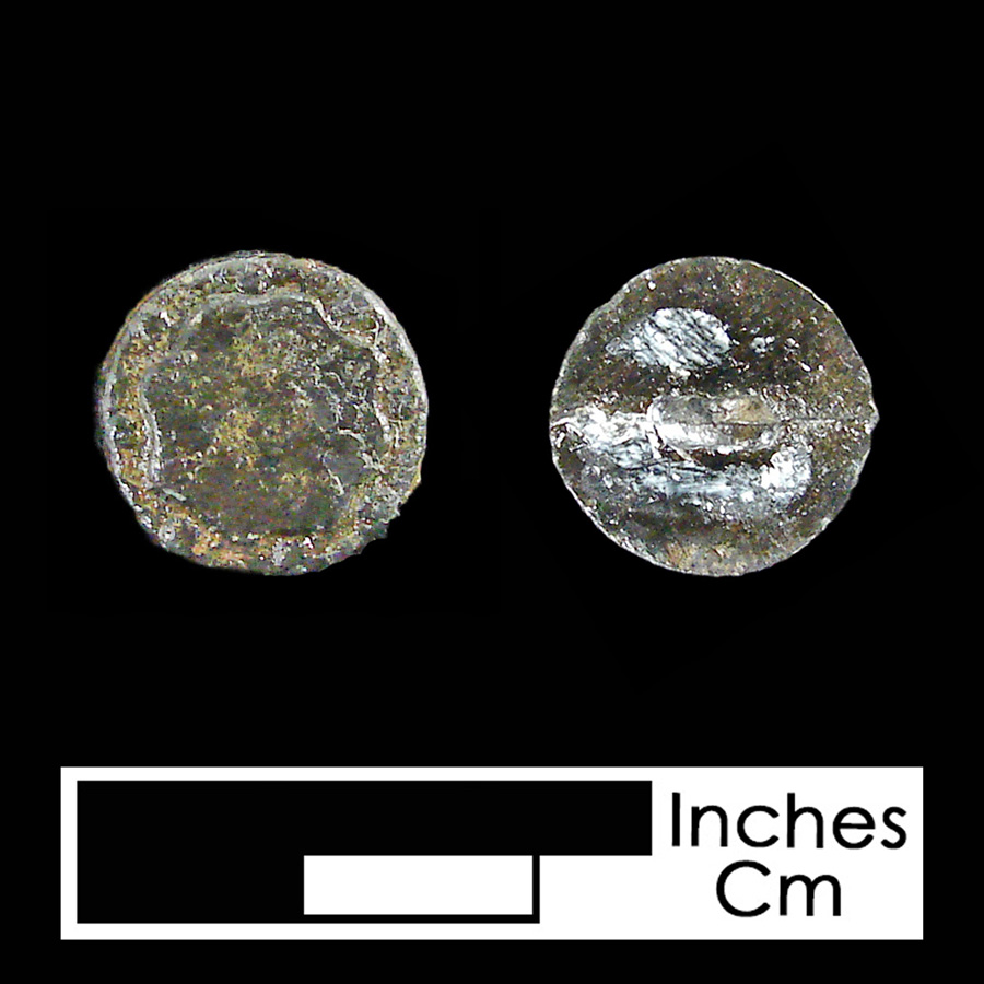 Image of pewter linked button.