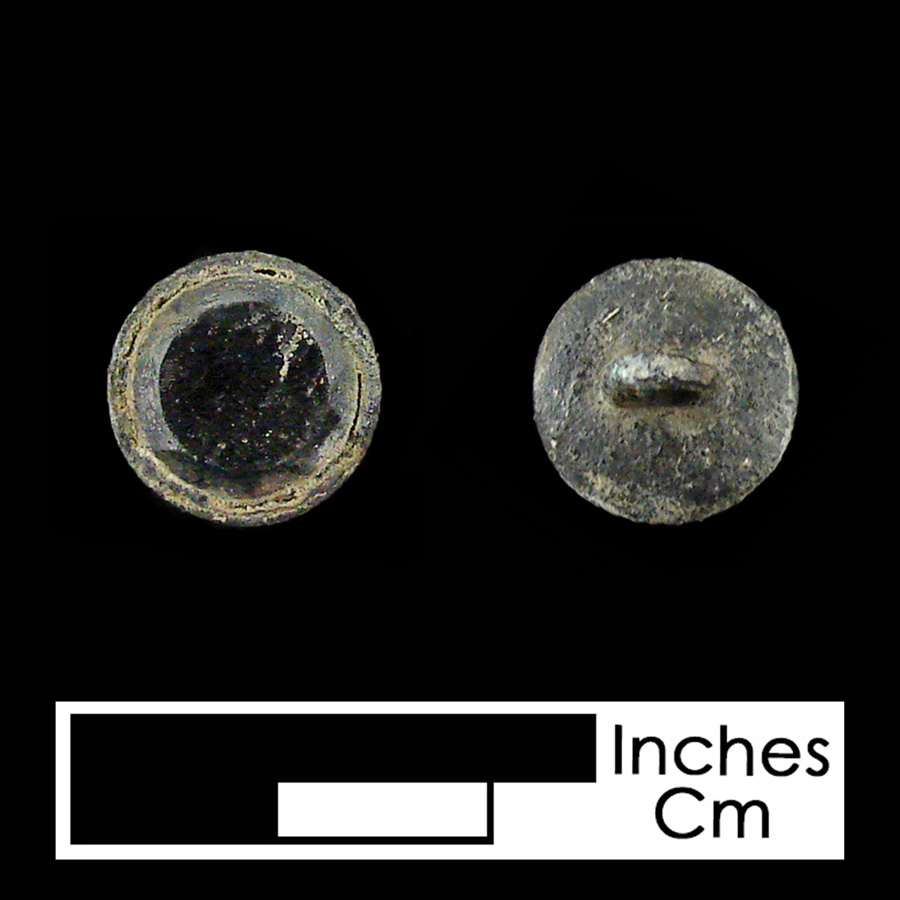Image of pewter/glass linked button.