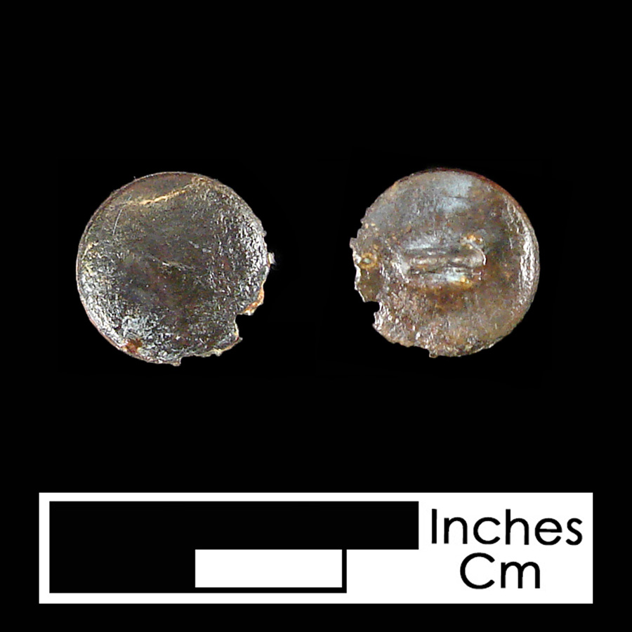 Image of copper alloy linked button.