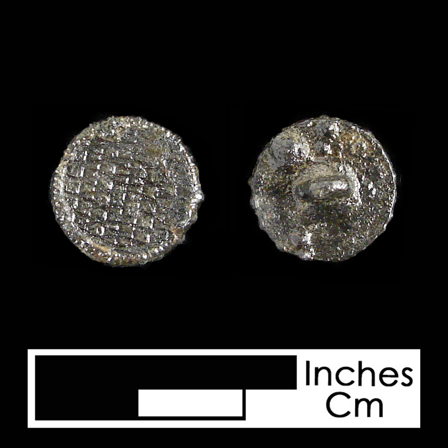 Image of pewter linked button.