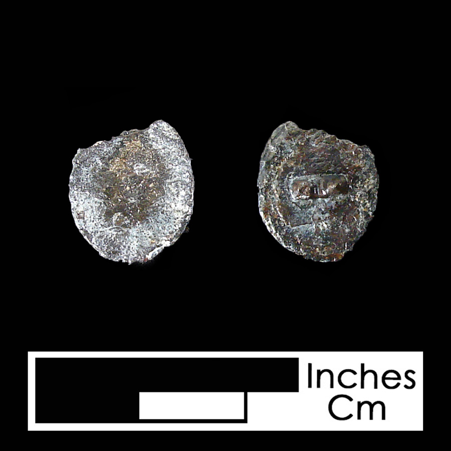 Image of copper alloy linked button.