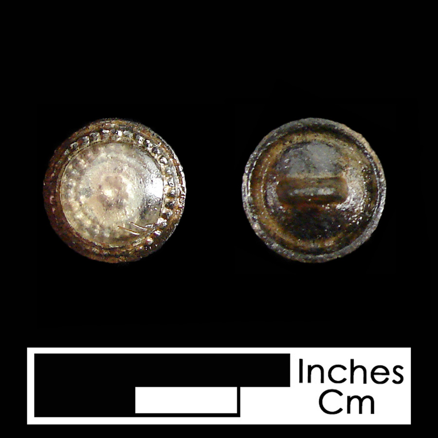 Image of pewter/glass linked button.