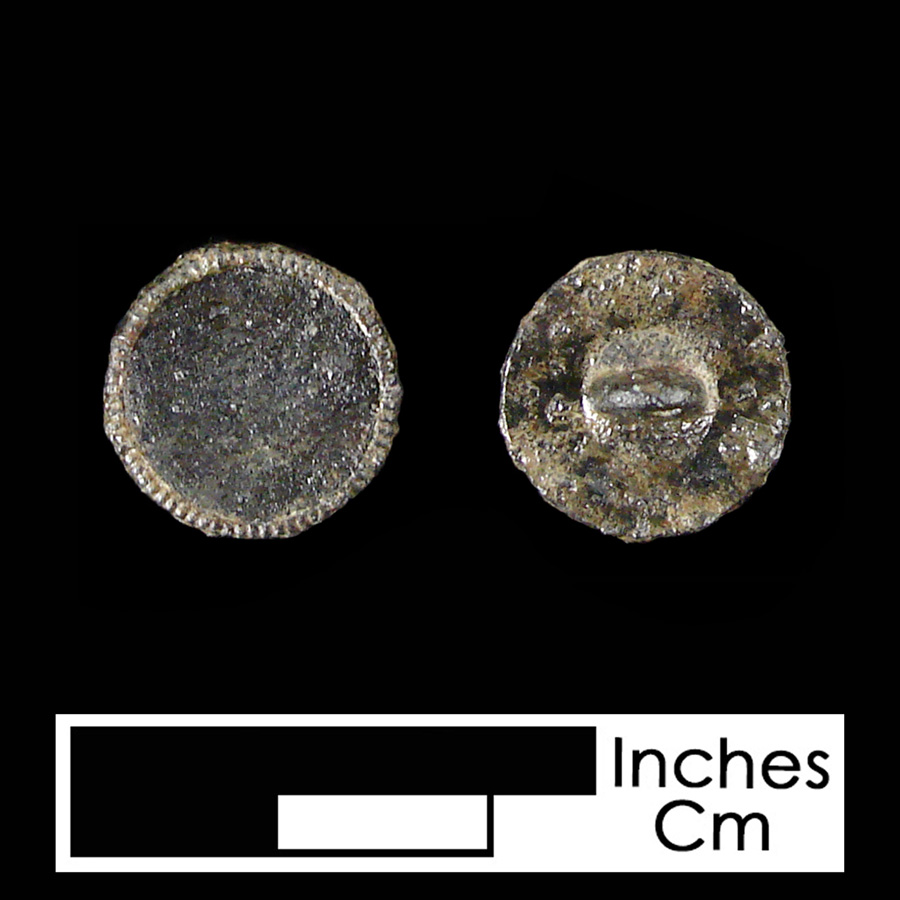 Image of pewter linked button.