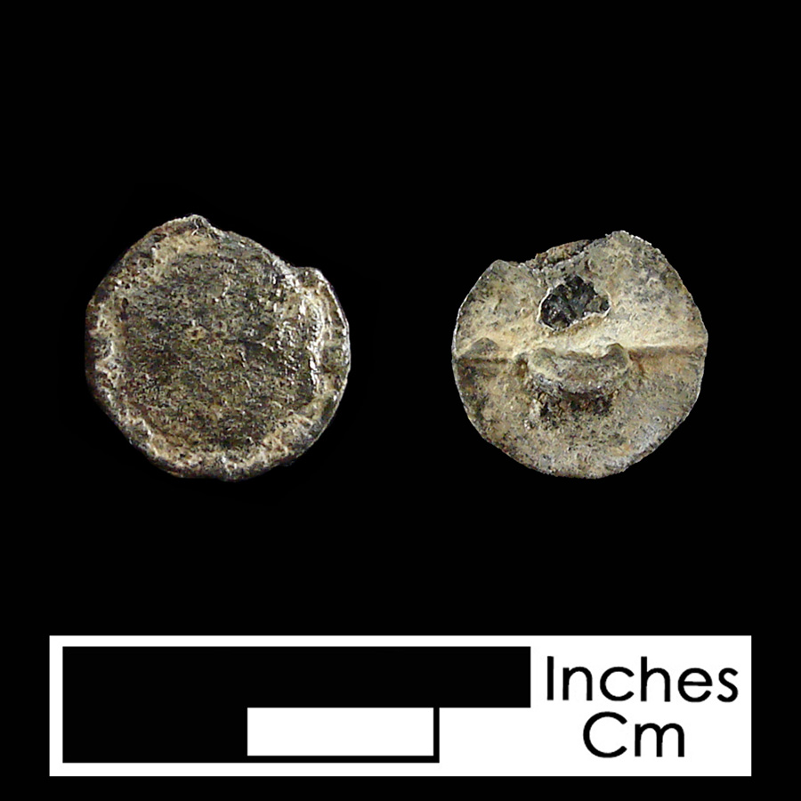 Image of pewter linked button.