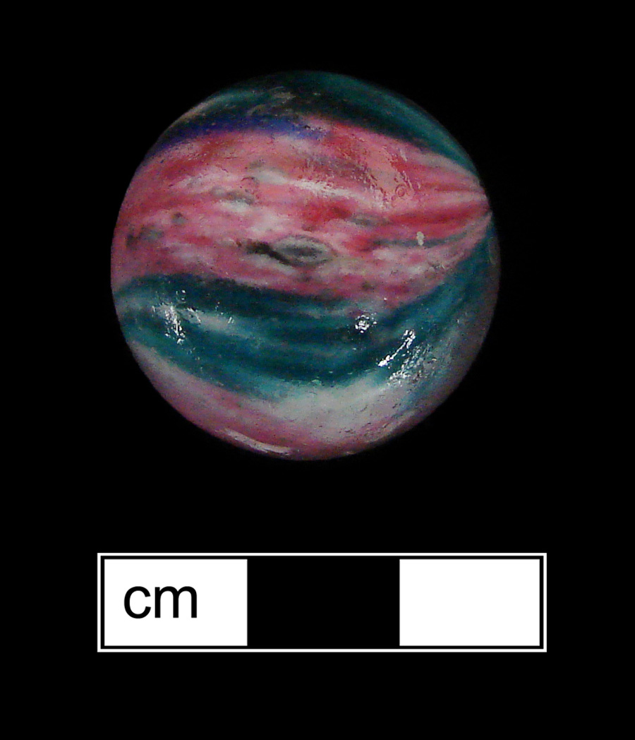 Image of handmade glass marble.