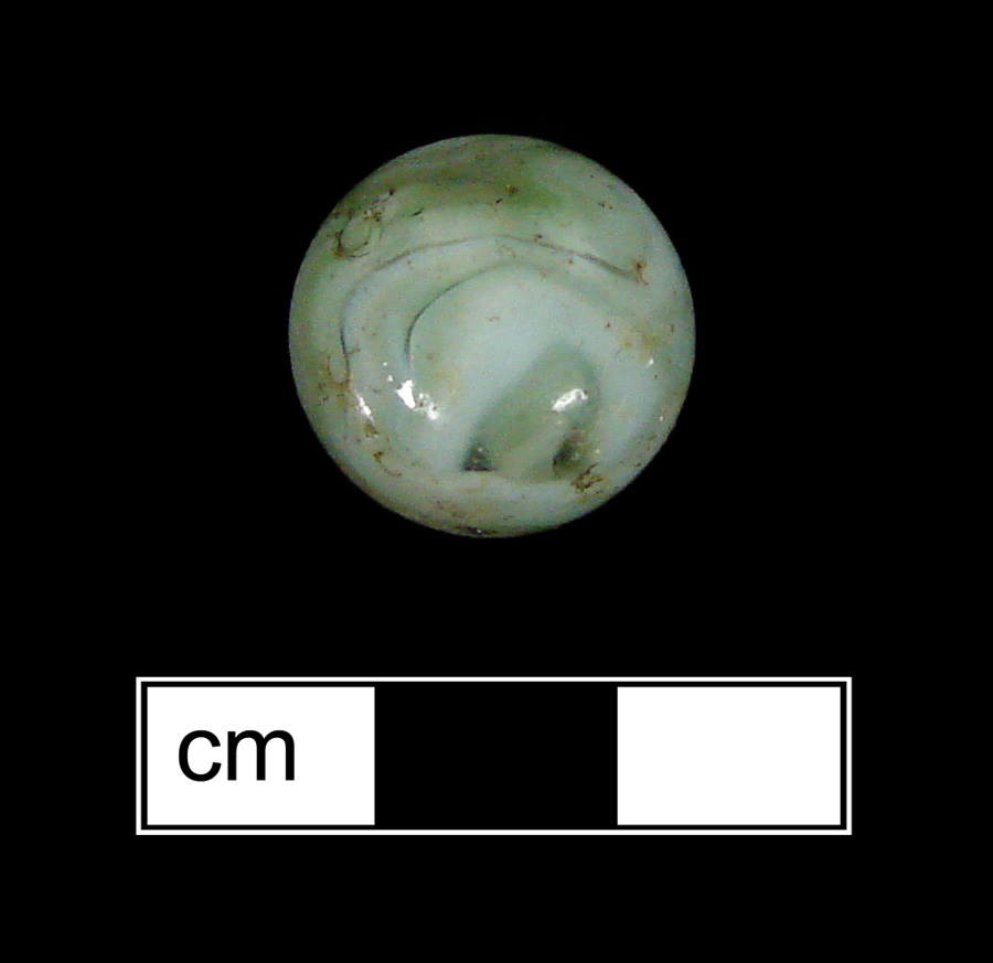 Image of machine made glass marble.