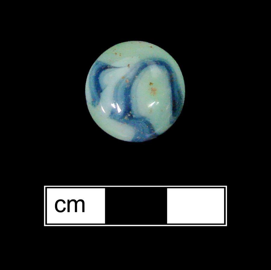 Image of machine made glass marble.