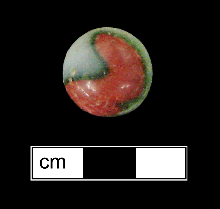Image of machine made glass marble.