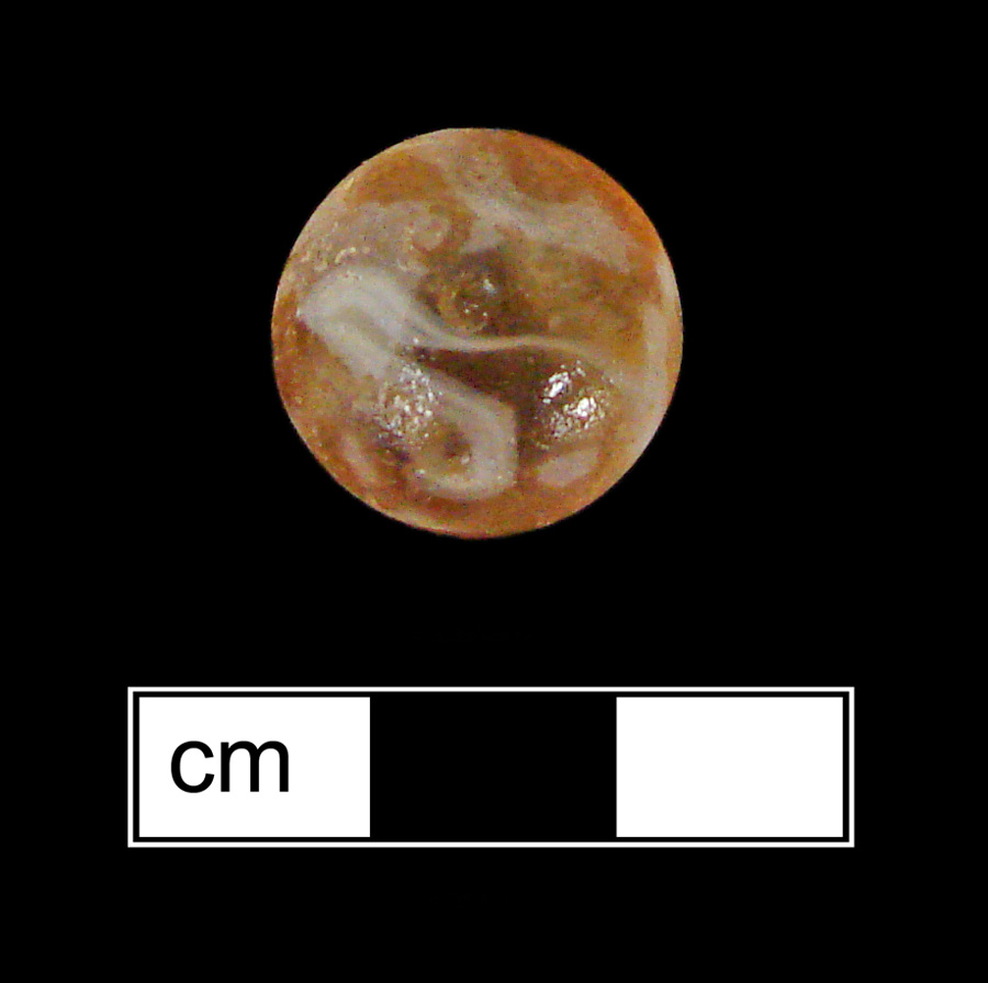 Image of machine made glass marble.