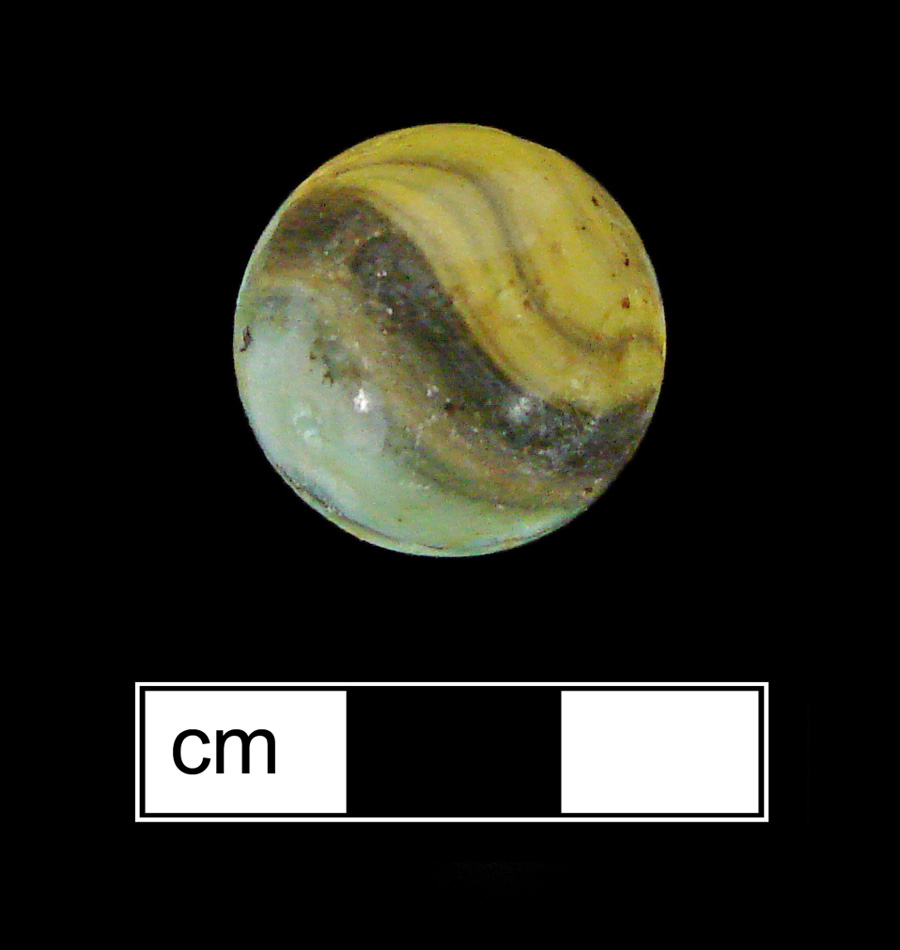Image of machine made glass marble.