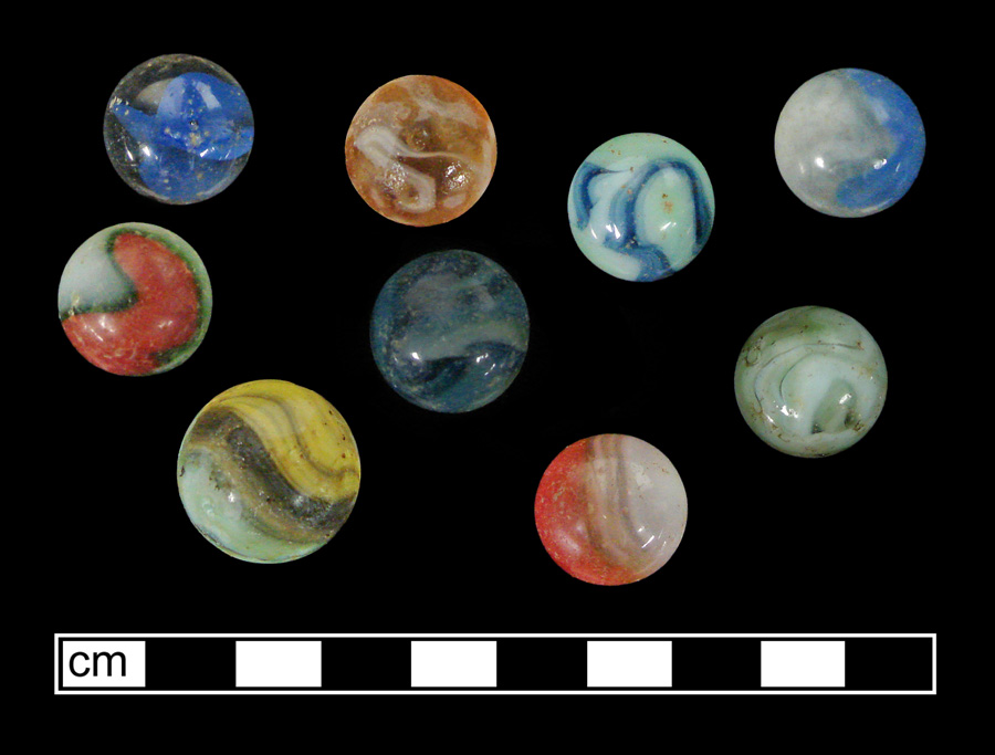Image of machine made glass marble.