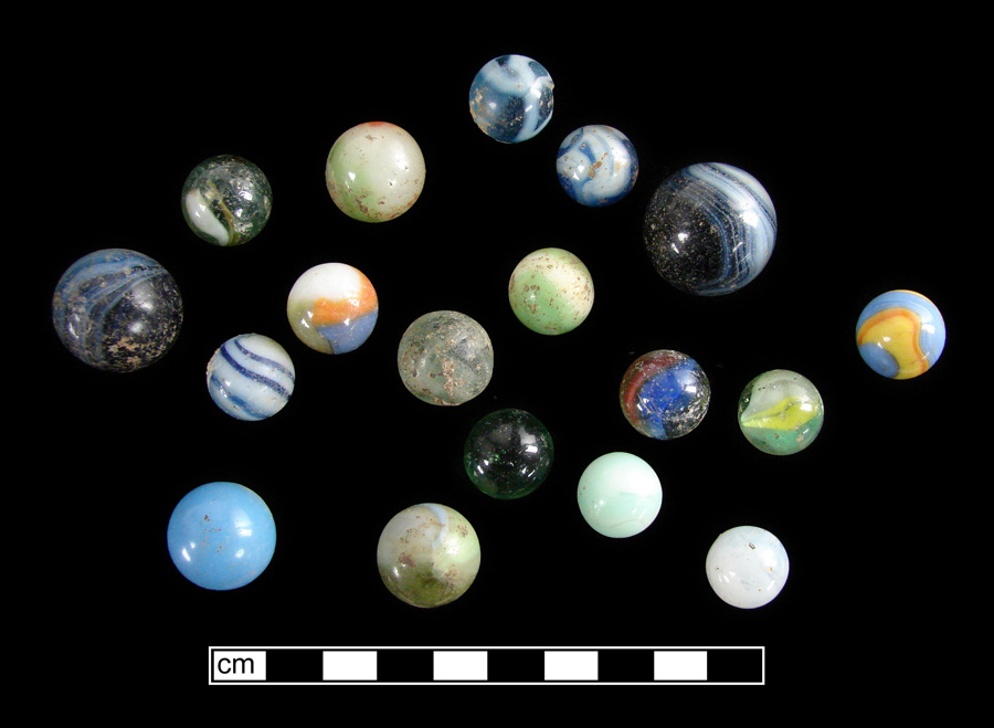 Image of machine made glass marble.