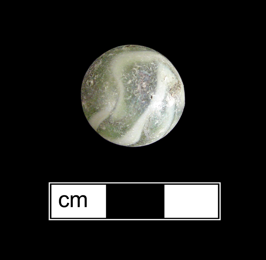 Image of machine made glass marble.