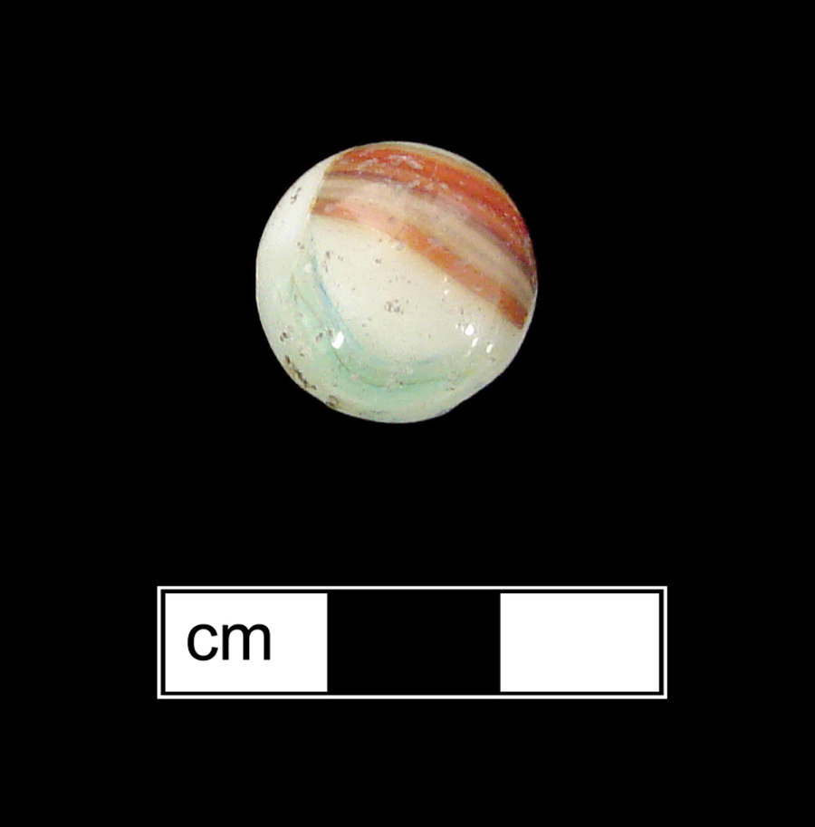 Image of machine made glass marble.