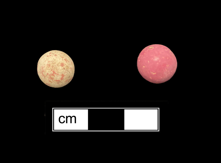 Image of unglazed earthenware marble.