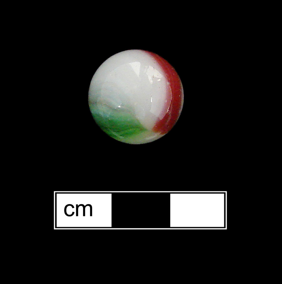Image of machine made glass marble.