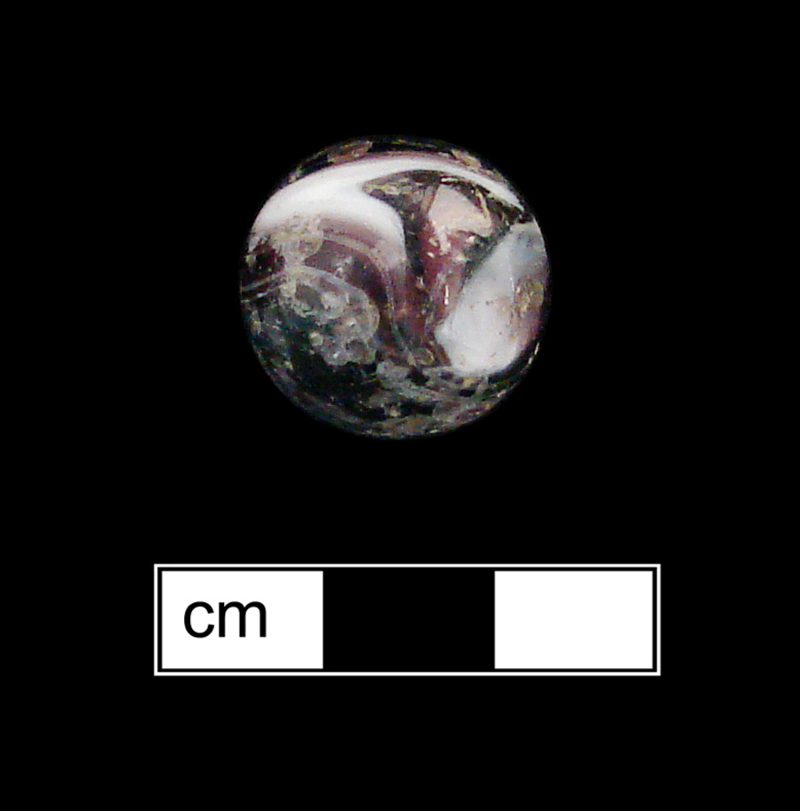 Image of machine made glass marble.