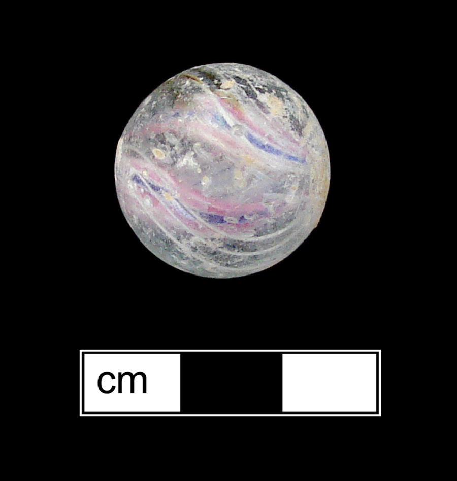 Image of handmade glass marble.