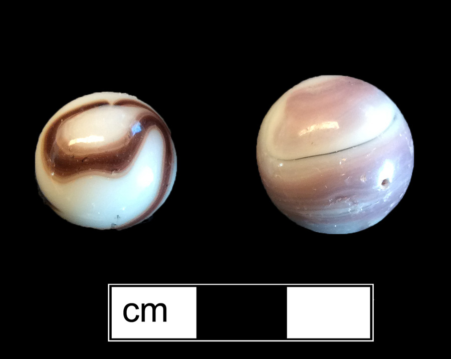 Image of machine made glass marble.