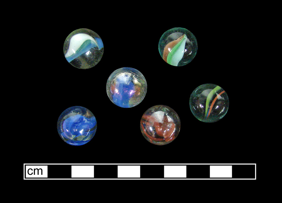 Image of machine made glass marble.
