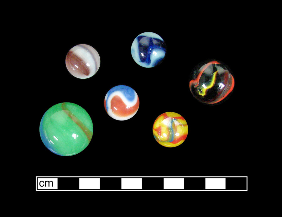 Image of machine made glass marble.