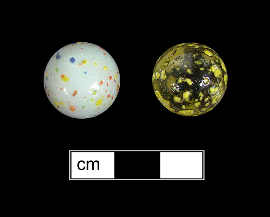 Image of machine made glass marble.