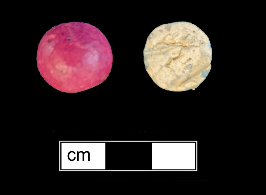 Image of unglazed earthenware marble.