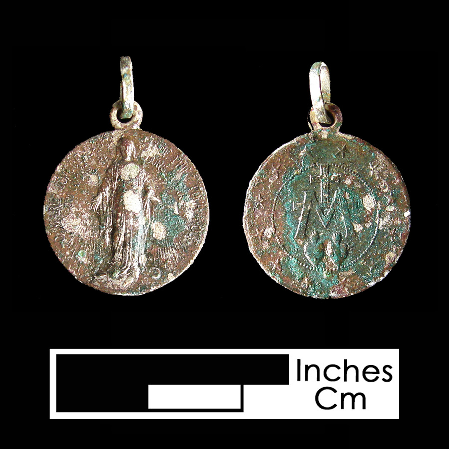 Image of religious artifact, Miraculous Medal.
