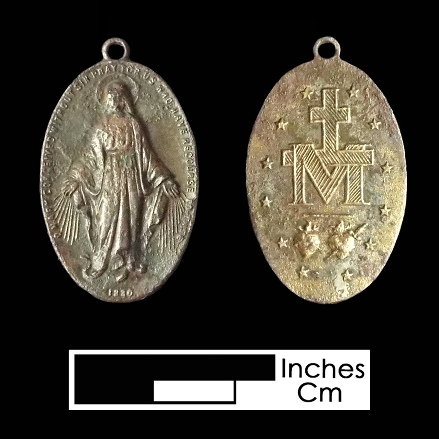 Image of religious artifact, Miraculous Medal.
