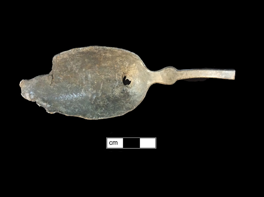 Image of pewter spoon, Fiddle.